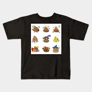 Cute Poop Emojis for Boys Kids T-Shirt